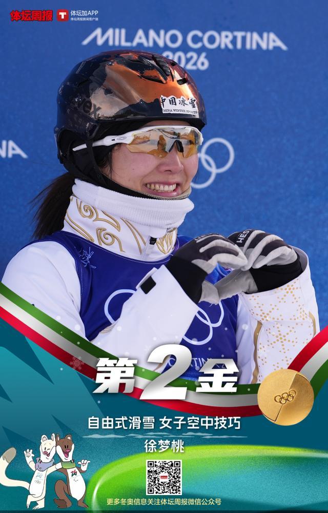 第二金！徐梦桃卫冕自由式滑雪空中技巧冠军创历史